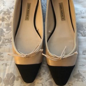 ZARA Basic Collection Pointed Toe Ballet Flats